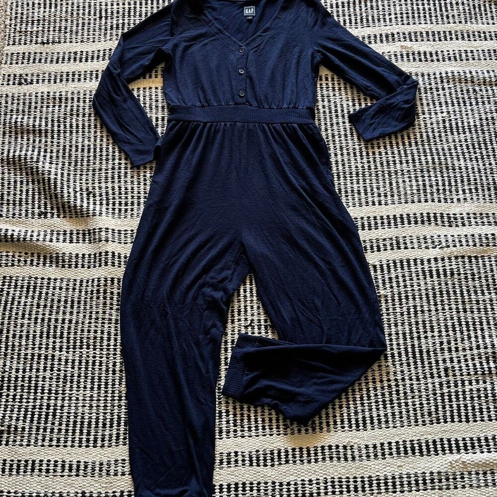 Gap Size Small Navy Blue Jumpsuit Long sleeve